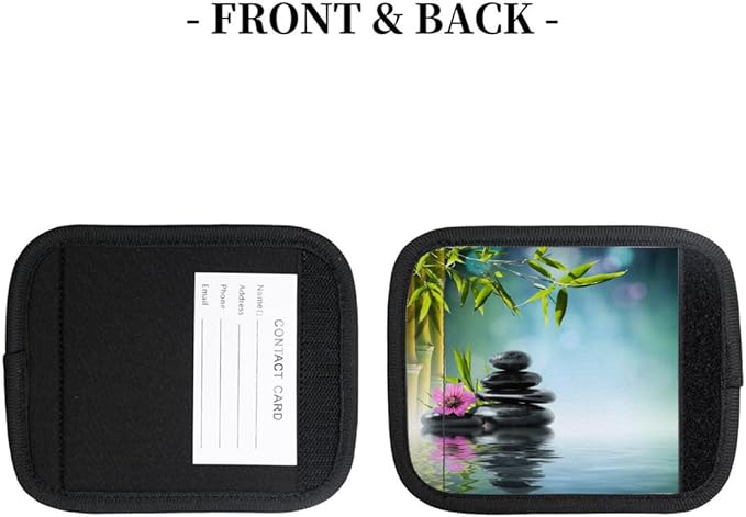 Animal Bird Lake 2 Pack Luggage Handle Wrap Set of Neoprene Luggage Tags for Suitcases Bag Strap Wrap Cover Travel Airplane Accessories Covers Markers Sleeve Grips Identifiers Cruise