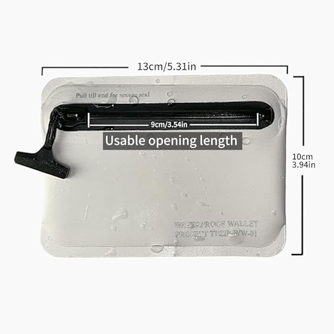 Heavy Duty Airtight Wallet Submersible Waterproof Wallet Protection for Keys, Cards