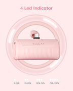Kuulaa Portable Charger USB C with Built-in USB-C Plug, 4500mAh Mini Power Bank Small Battery Pack for iPhone 15/16,Samsung S22/S23 & Android (Pink)