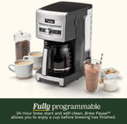 Cuisinart Personal Brew™ 12-Cup Coffee Maker, Automatic Coffee Machine, Programmable Coffee Maker for Home Brewing Convenience with Adjustable Brew Strength, Stainless Steel/Black, DCC-12