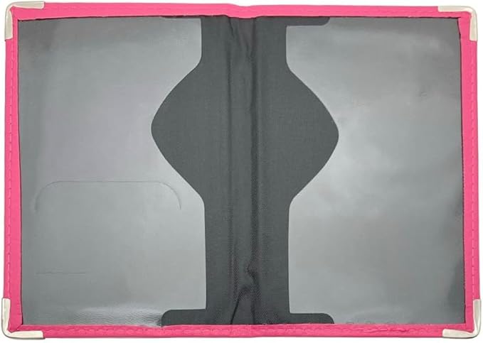 Missmore PU Leather Passport Cover with Gold USA Logo Printed for Travel (Rose Red)