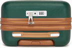 Kono Airline Approved Carry On Luggage 22x14x9 inches, with TSA Lock, 20 Inch Expandable Lightweight Hardshell Suitcase (Green, Suitable for 1-3 Days of Travel)