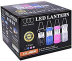 Gold Armour Camping Lanterns for Power Outages 4 Pack, Camping Essentials Lantern, Emergency Led Battery Operated Lights, Survival Kit and Gear for Hurricane (Multicolor)