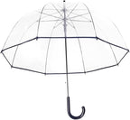Clear Bubble Umbrella - Automatic Opening Clear Dome Umbrella with the Stylish J-Shaped Handle for Men and Women, Wedding, Outings and Large Group Gatherings, Graduations, Proms, or Daily City Walks