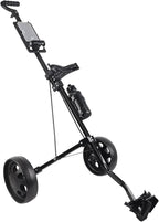 Alomejor Foldable Trolley, Lightweight Sturdy 2 Wheel Push Pull Cart with Detachable Silent Wheels, for Holding Bag Up to 40kg