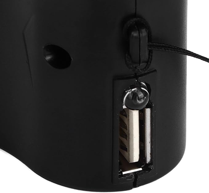 Hand Crank USB Phone Charger for Outdoor Activities - Portable Emergency Manual Charger (Black)