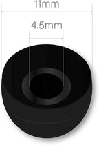 10 Pairs Medium Earbud Tips Silicone Replacement Ear Bud Tips – Black