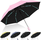 YINBAOGE Compact Travel Umbrella, Automatic Folding Windproof 8 Ribs, Lightweight Small Portable Parasol for Rain & Sun with UV Protection, Fits Car, Backpack, Purse, Men & Women