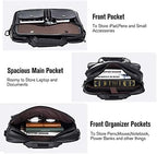 seyfocnia Men's Business Travel Briefcase Leather Handmade Messenger Bags Laptop Bag