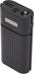 SUNGOOYUE DIY Power Bank Case H02B, Portable Battery Charger with Micro Type C Input for Mobile Phone MP3 MP4 Digital Camera, ABS Material (Black)