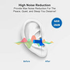 100 Pair Reusable Soft Silicone Ear Plugs Waterproof - Washable Ear Plugs for Swimming Music Concerts Construction Shooting Hunting Motor Sports Hunting Movie Earplugs for Sleeping Noise Cancelling