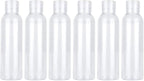 OUNONA 6pcs 120ml Flip-top Travel Bottles Refillable Toiletries Containers for Shampoo Lotion Cosmetic Dispenser Lightweight Portable
