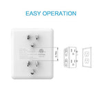 Outlet Extender, HICITY Multi Plug Outlet with 6 Electrical Outlets Adapter, 3-Prong Wall Outlet Tap for Cruise Ship Home Office Dorm, White (3 Pack)
