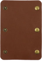 Mcredy Handbag Handle Cover Dark Brown PU Leather Luggage Handle Wraps with Metal Clasp for Purse Wallet Travel Bags, 4 Packs