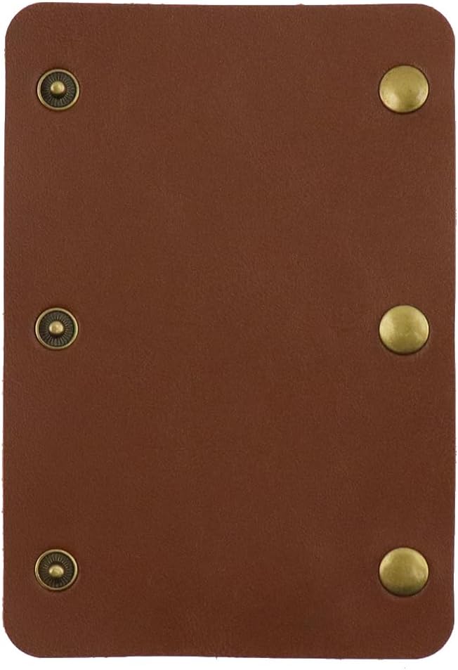 Mcredy Handbag Handle Cover Dark Brown PU Leather Luggage Handle Wraps with Metal Clasp for Purse Wallet Travel Bags, 4 Packs