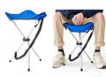 Folding Camping Stool,16.5" Folding Camping Chairs,Portable Tripod Seat,Outdoor Travel Tall Chair for Camping Walking Hunting Hiking Fishing Mountaineering Picnic Beach BBQ Garden Lawn(Blue)