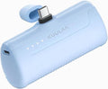 Kuulaa Portable Charger USB C with Built-in USB-C Plug, 4500mAh Mini Power Bank Small Battery Pack for iPhone 15/16,Samsung S22/S23 & Android (Blue)
