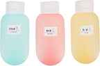 KICHOUSE Squeezable Abs Travel Storage Bottles 3pcs 60ml Leakproof Flip Cap Sub-packing Containers for Shampoo Lotion Toiletries Refillable for Travel Use