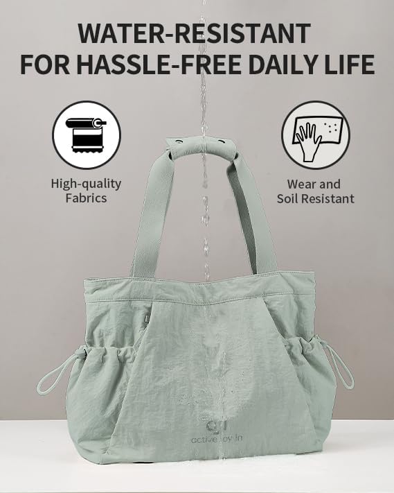 Gym Tote Bag for Women, Lightweight Yoga Mat Bag with Wet Dry Storage Pocket & Multi Pockets