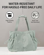 Gym Tote Bag for Women, Lightweight Yoga Mat Bag with Wet Dry Storage Pocket & Multi Pockets