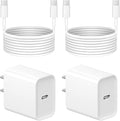 iPhone 17 16 15 Charger Fast Charging 6FT - 20W USB C Charger Block with 6FT Type C to C Cable Compatible with iPhone 17/17 Pro/17 Pro Max/Air/16/16e/15, iPad Pro, iPad Air (White)