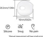 EKIND 4 Pcs Ear Cover Tips Anti-Slip Silicone Soft Replacement Sport Earbud Tips Compatible for iPhone 7 / 6S / 6 Plus / 5S / 5C / 5 Headphones Earphones Protective Accessories Tips (Clear)