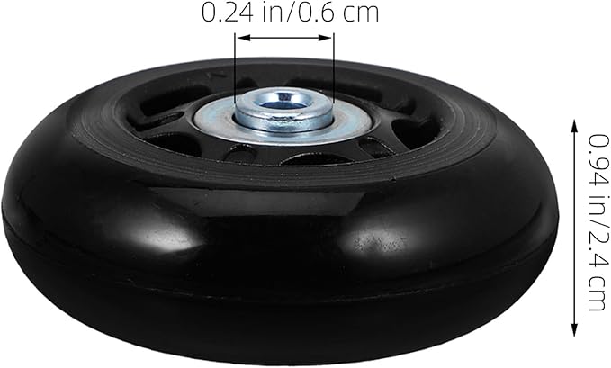 4 Sets Luggage Replacement Wheels - 2.7'' Silent Rubber Wheel Repair Set for Travel Suitcase - with Mounting Accessories Fits Most Standard Luggage Cases