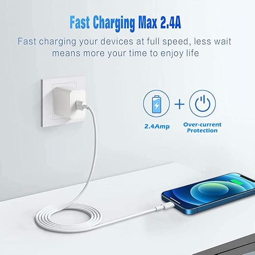 Hi-Mobiler USB iPhone Fast Chargering Cord,Data Sync Transfer for 13/12/11 Pro Max Xs X XR 8 7 6 5 5s iPad iPod More Model Cell Phone Cables