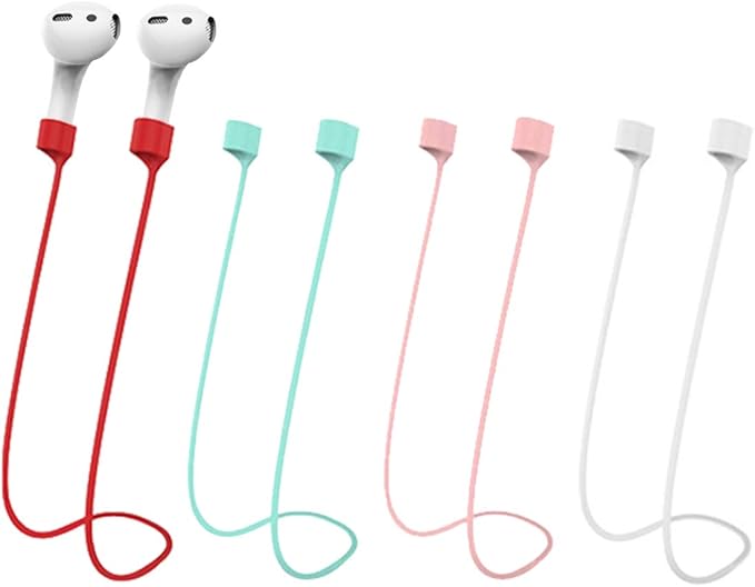 Magnetic Anti-Lost Straps for AirPods,Colorful Soft Silicone Sports Lanyard, Neck Rope Cord