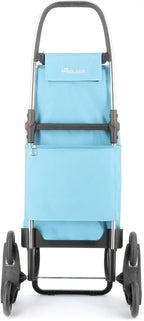 Rolser I-Max MF 6 Wheel Stair Climber Foldable Shopping Trolley - Light Blue