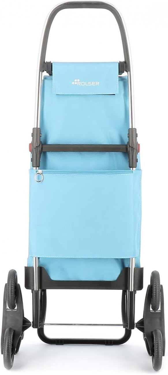 Rolser I-Max MF 6 Wheel Stair Climber Foldable Shopping Trolley - Light Blue