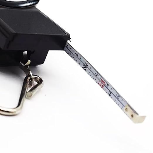 Manual Luggage Scale, Mechanical Luggage Scale with Tape Measure, Up to 80 Pounds/35kg (Black)