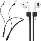 Compatible Airpods Strap, Silicone Anti-Lost Wire Cable Connector Sports Neckband Compatible for Airpods Pro 3/2/1, Airpods 4, 3, 2, 1, Black