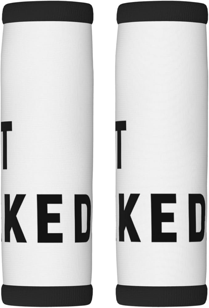 2 Pack Get Naked - Funny Saying Luggage Handle Wraps Suitcase Tags Identifiers for Travel Accessories