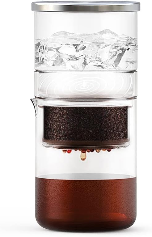 RECAFIMIL 2-in-1 Cold Brew Dripper Cold Brew Coffee Maker,Ice Drip Coffee Maker 300ml - Coffee maker for cold brewed coffee and tea, coffee maker for cold extraction