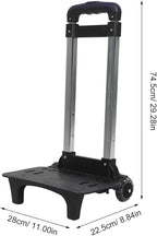 ULTECHNOVO Backpack Trolley Frame with Blue Lightweight Six Wheels, Telescopic Schoolbag Carrier, Utility Rolling Cart for Outdoor and School Use