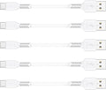 4 Inch USB C Cord Short 5 Pack Durable USB A to USB Type C Cable Fast Charging for Charging Station Compatible with Samsung Galaxy Note 10 20 S10 S20 A20 Plus LG (White)