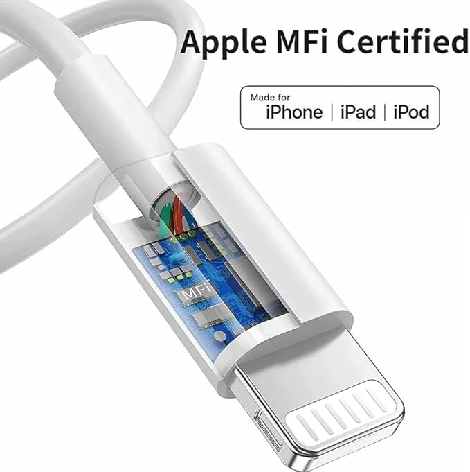 iPhone Fast Charger, [MFi Certified] 20W USB C Fast Charger Block with 10FT Type-C to Lightning Cable, Super Fast Charging Compatible with iPhone 14/13/13 Pro/12/12 Pro/12 Pro Max/11/Xs Max/XR/X