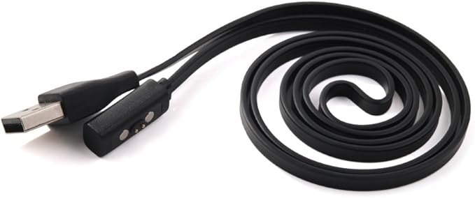 Kissmart Charger for Pebble 2, Pebble Time Round, Replacement Charging Cable Cord Charger for Smart Watch (Black)
