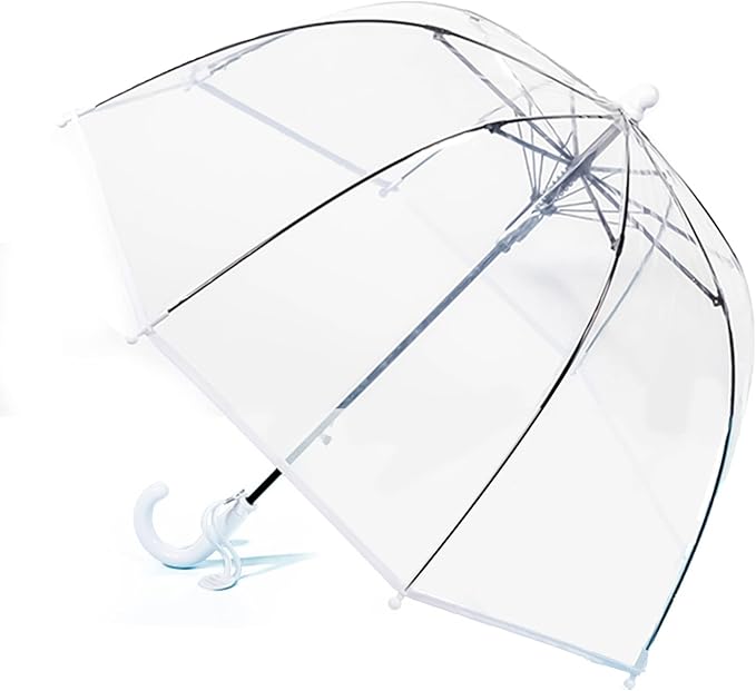 MRTLLOA Kids Clear Bubble Umbrella with an Easy Grip Curved Handle, Safety Transparent Dome Bubble Umbrella for Toddler Boys Girls