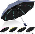 YINBAOGE Compact Travel Umbrella, Automatic Folding Windproof 8 Ribs, Lightweight Small Portable Parasol for Rain & Sun with UV Protection, Fits Car, Backpack, Purse, Men & Women