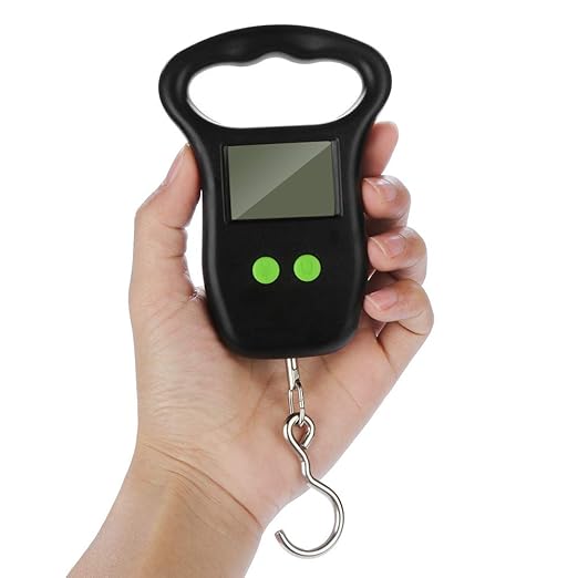 50kg x 10g Portable Digital Hanging Scale, Luggage Scales for Suitcases, Luggage Scale, Electronic Package Scale, Travel Essentials Cool Stuff forfor Men Women (Battery Included)
