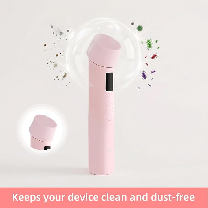 2Pcs Head Case for Age-R Booster Pro, Silicone Protective Head Cap Suitable for Age-R Booster Pro Beauty Device Accessory (Pink)