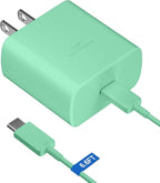 45W Super Fast Charger USB Type C Charger Cord 6.6FT with Android Phone Charger Fast Charging Block for Samsung Galaxy S26/S26 Ultra/S26+/S25/S25 Ultra/S25+/S24/S23/S22/S20/S21/Note 20/Note 10, Green