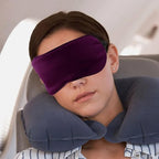 2 PCS Purple Silk Sleep Mask - Eye Masks for Sleep Blindfold Travel Eye Covers for Sleeping Men & Women
