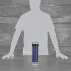 ESPRO Go P0 Ultralight French Press Coffee Maker for Travel, Vacuum Insulated Stainless Steel, 16 Ounces, Aegean Blue