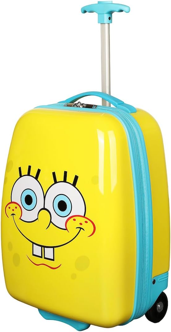Bioworld Spongebob Squarepants Face 16.5" Youth 2-Wheel Luggage