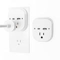 2 Pack Outlet Extender, Outlet Splitter Wall Outlet with PD 20W Type-C，USB Ports，1 Outlet , Wall Plugs for Outlets No Surge Protector Extension Plug for Cruise Ship, Home, Office, ETL Listed