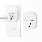 2 Pack Outlet Extender, Outlet Splitter Wall Outlet with PD 20W Type-C，USB Ports，1 Outlet , Wall Plugs for Outlets No Surge Protector Extension Plug for Cruise Ship, Home, Office, ETL Listed