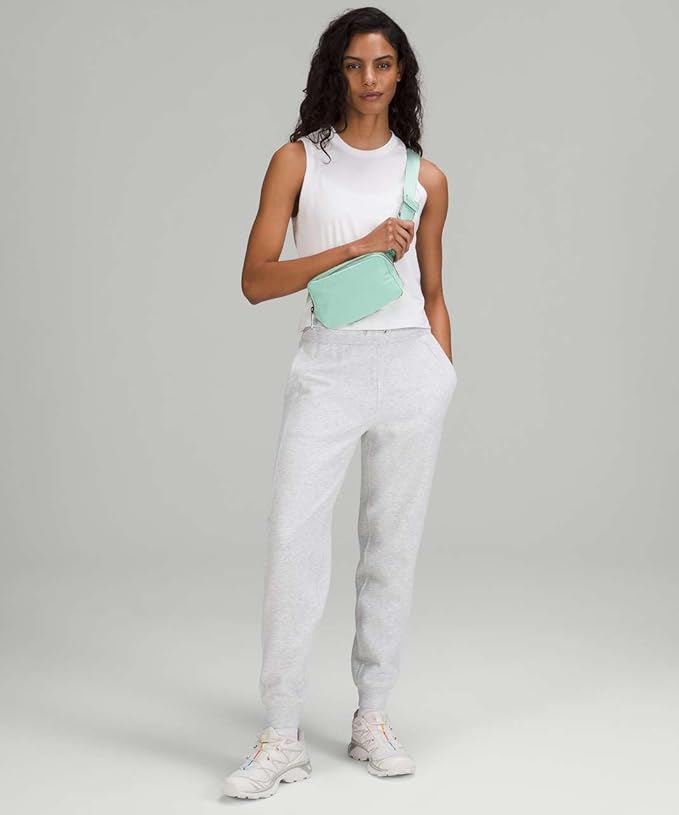 YOSHUYUKI Fanny Pack Crossbody Bag Trendy Waterproof Small Cross Body Purse for Women Men Fashion Waist Packs Mini Belt Pouch Chest Bum Hip Bag Lulu Dupes for Travel Vacation Running Matcha Cream